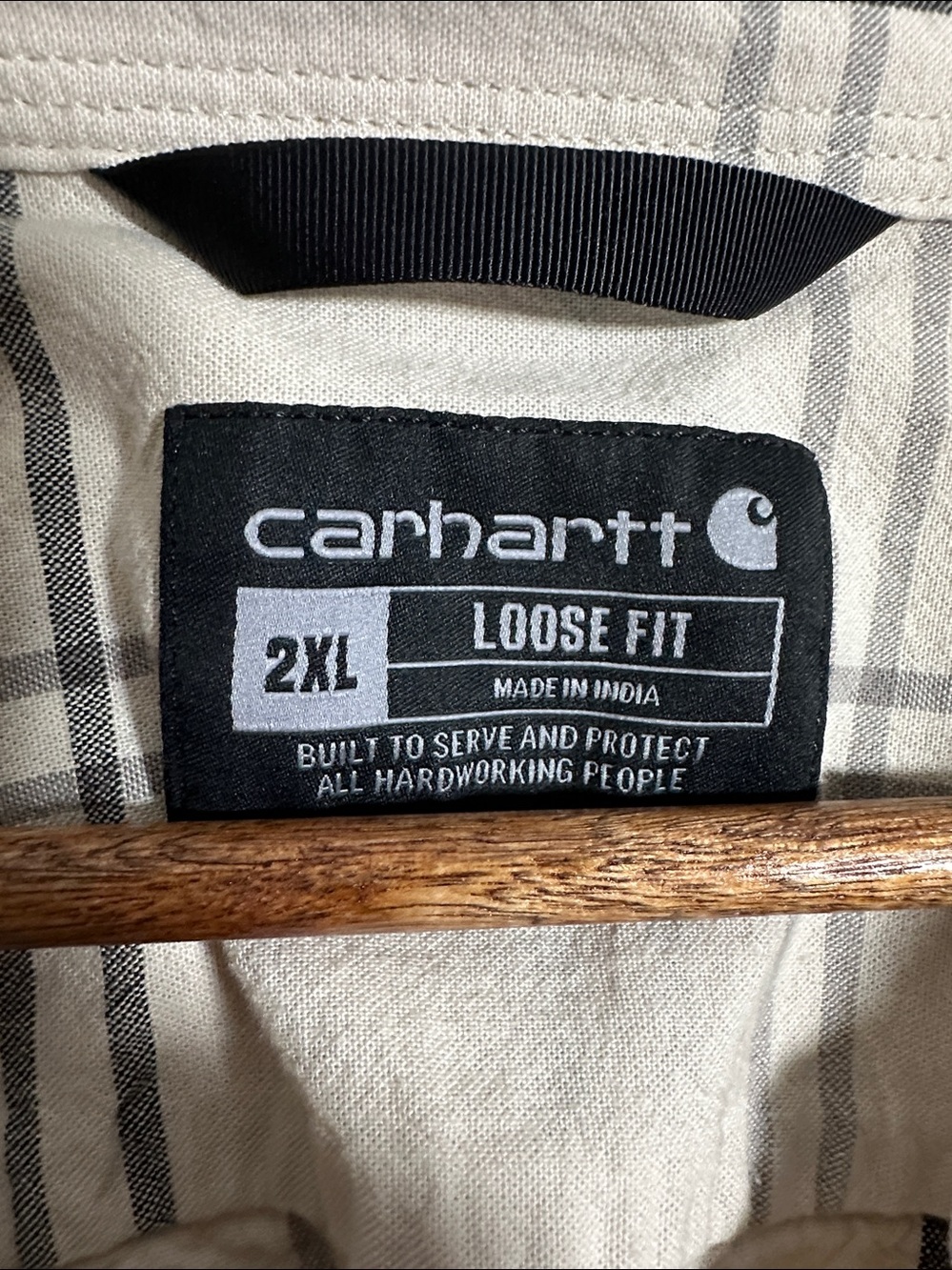 Carhartt Men’s Loose Fit Button Down Shirt Size 2XL - Picture 4 of 7